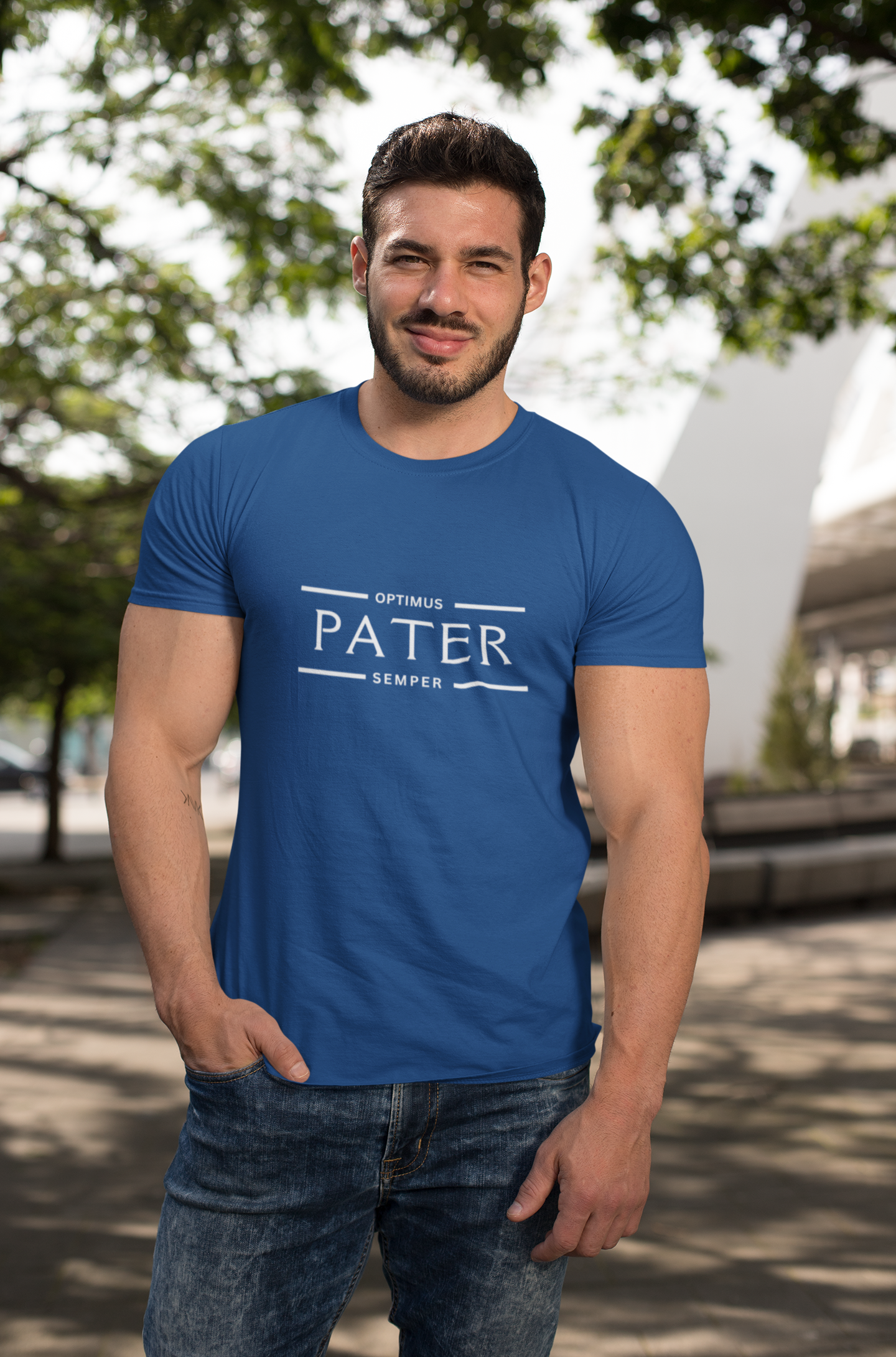 FATHER'S DAY Classic short sleeve t-shirt  'Best Dad Ever' ('Optimus Pater Semper')