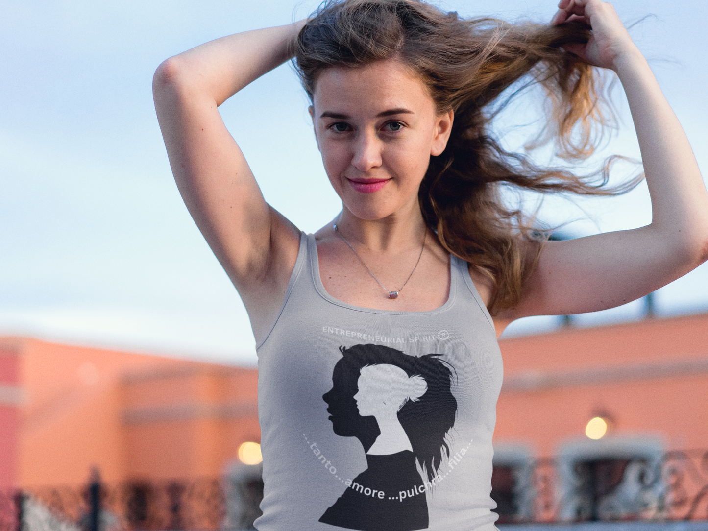 A GIFT FOR A DAUGHTER ('MUCH LOVE BEAUTIFUL DAUGHTER') Flowy Racerback Tank