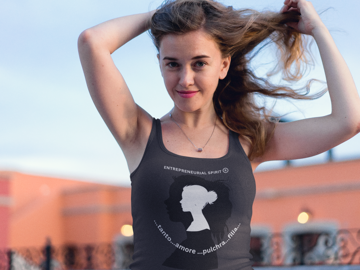 A GIFT FOR A DAUGHTER ('MUCH LOVE BEAUTIFUL DAUGHTER') Flowy Racerback Tank