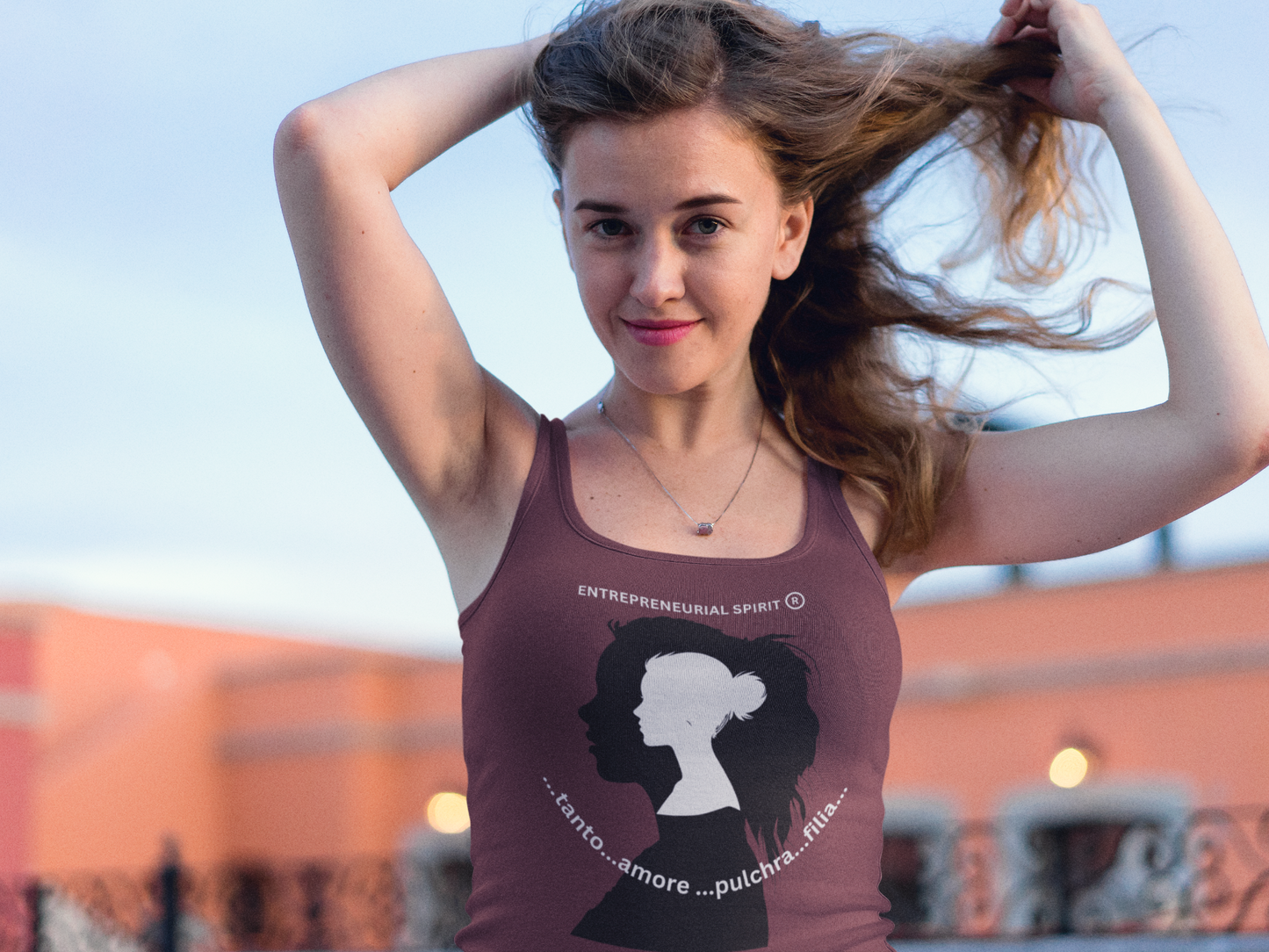 A GIFT FOR A DAUGHTER ('MUCH LOVE BEAUTIFUL DAUGHTER') Flowy Racerback Tank