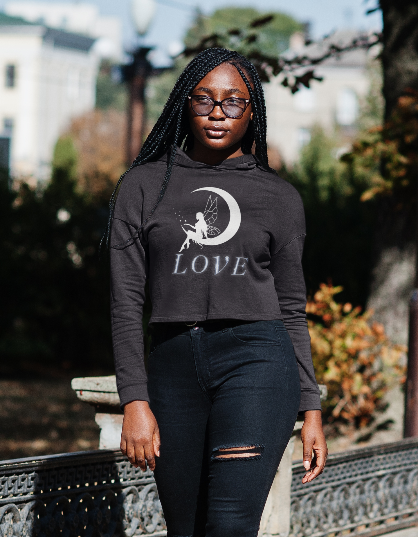 Cropped Hooded Sweatshirt ('Love in the Moonlight')