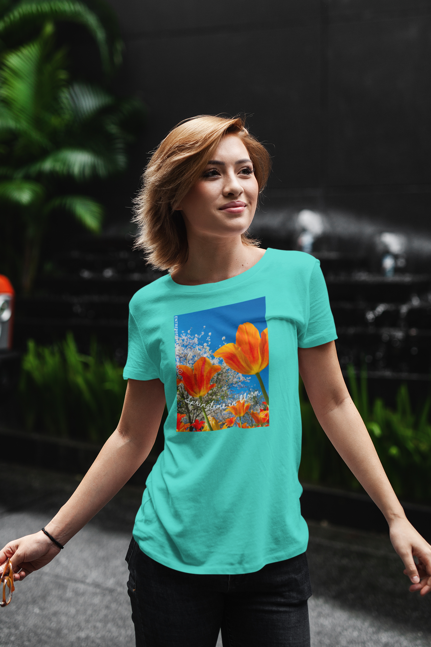 Classic short-sleeved T-shirt ('Spring time in Bloom')