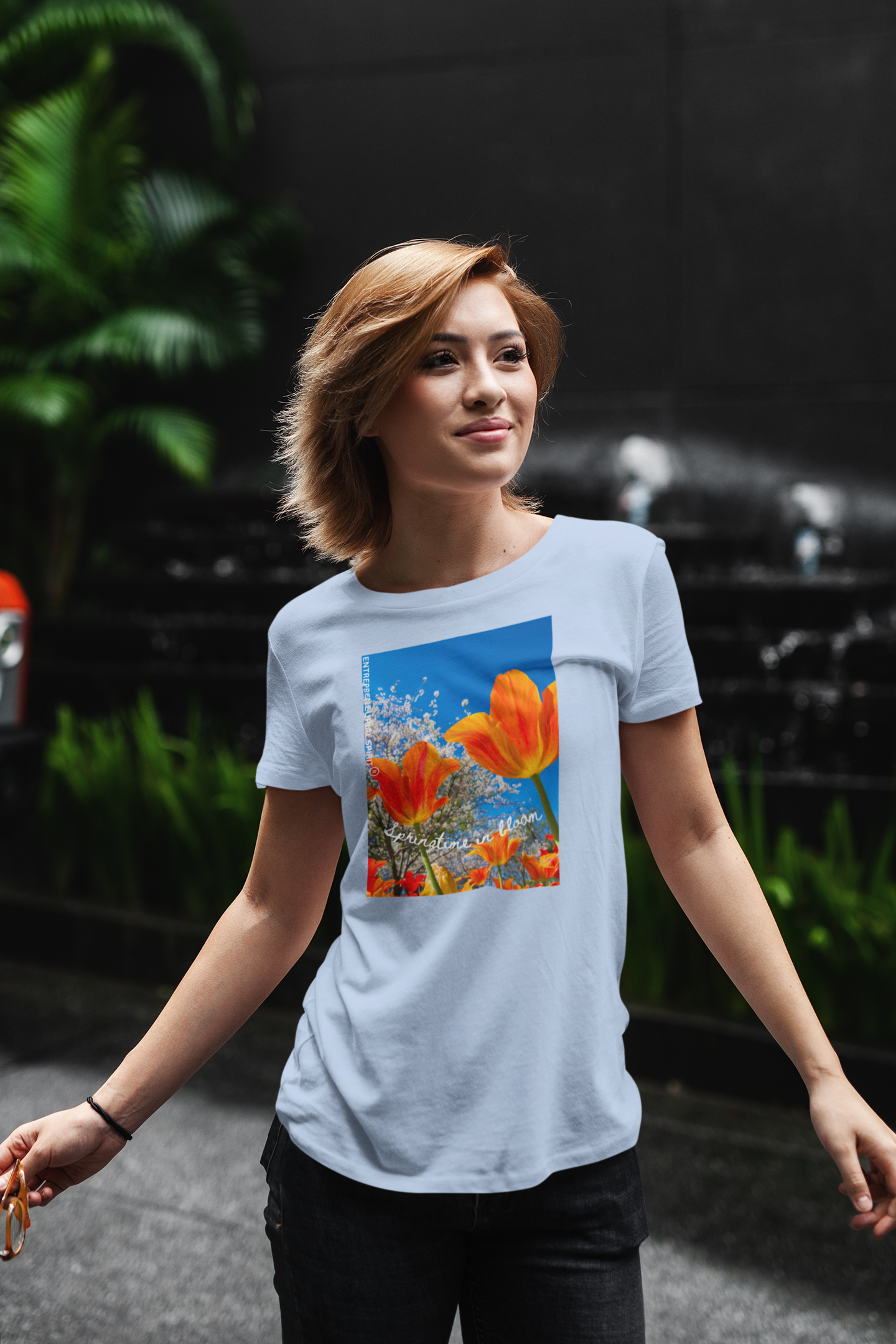 Classic short-sleeved T-shirt ('Spring time in Bloom')