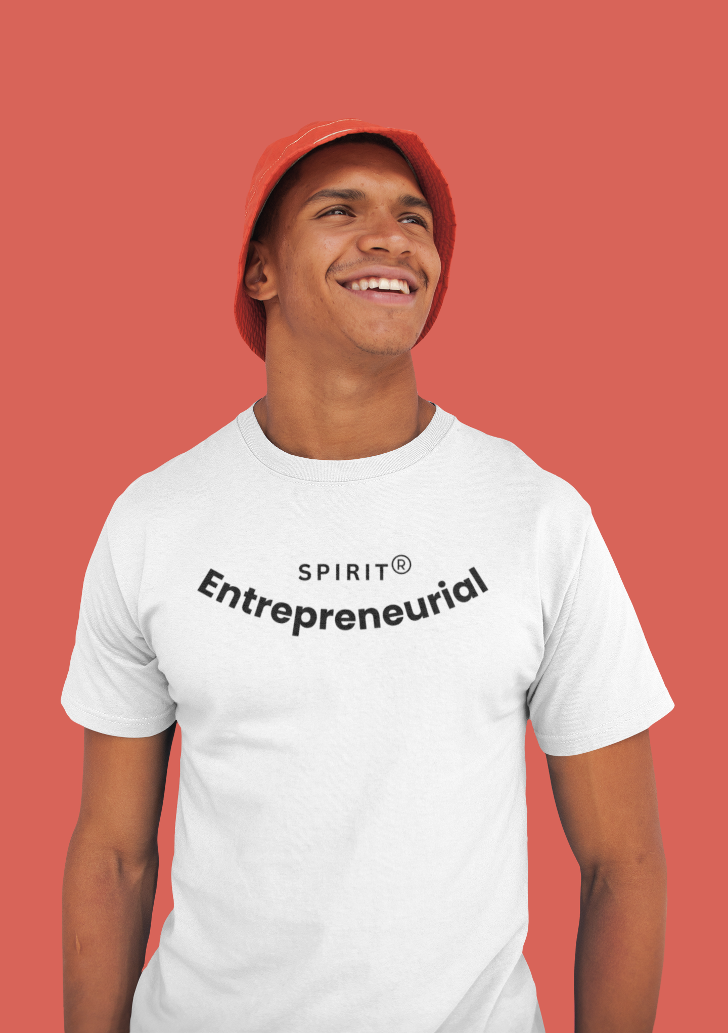 Classic short sleeve white T-shirt ('the entrepreneurial spirit')